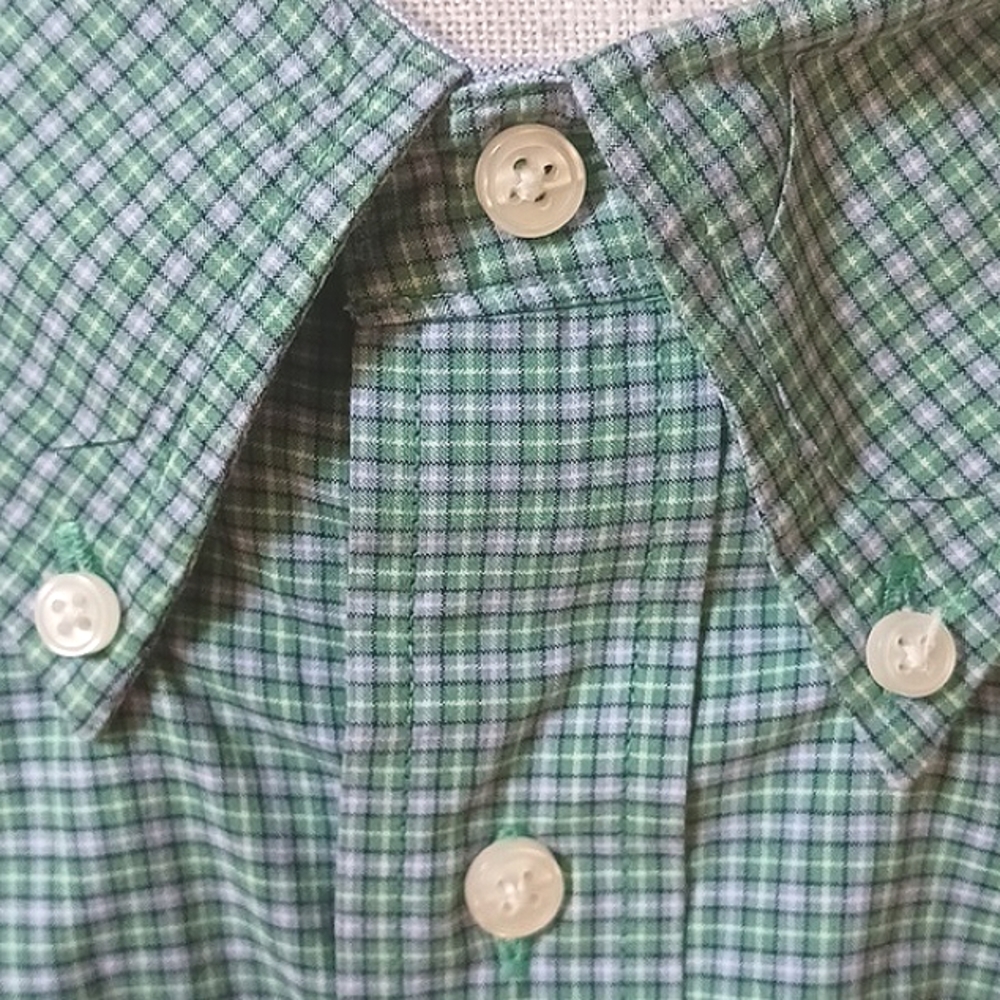TOMMY Hilfiger Men's Short Sleeve Green/Blue Shirt Size 3XLT - Picture 6 of 13